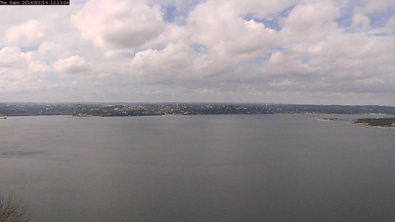 Lake Travis webcam, January 14, 2016 11:20 AM CT