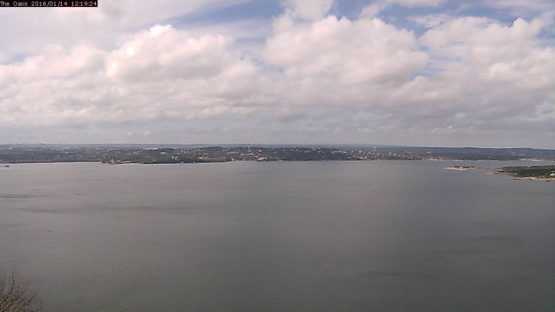 Lake Travis webcam, January 14, 2016 11:25 AM CT