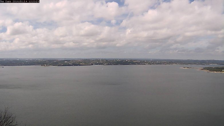 Lake Travis webcam, January 14, 2016 11:30 AM CT