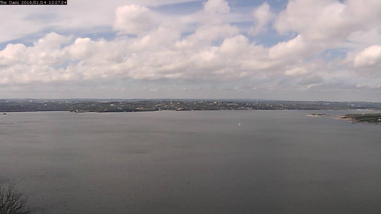 Lake Travis webcam, January 14, 2016 11:35 AM CT