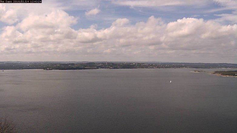 Lake Travis webcam, January 14, 2016 11:50 AM CT