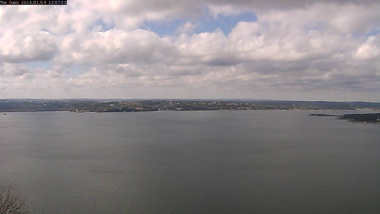 Lake Travis webcam, January 14, 2016 12:05 PM CT