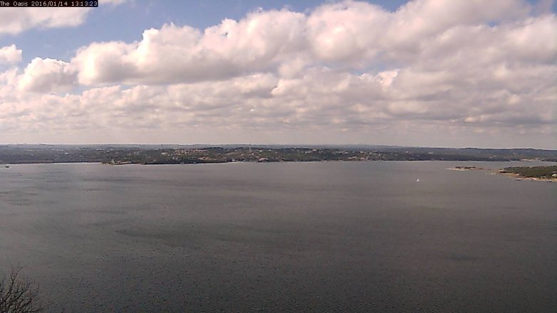 Lake Travis webcam, January 14, 2016 12:20 PM CT