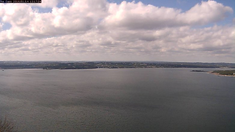 Lake Travis webcam, January 14, 2016 12:25 PM CT