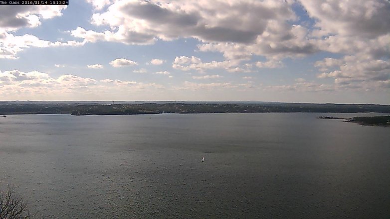 Lake Travis webcam, January 14, 2016 2:20 PM CT