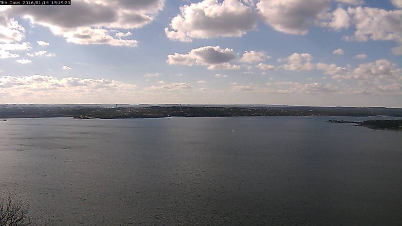 Lake Travis webcam, January 14, 2016 2:25 PM CT