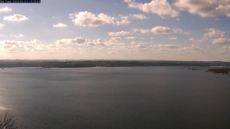Lake Travis webcam, January 14, 2016 2:40 PM CT