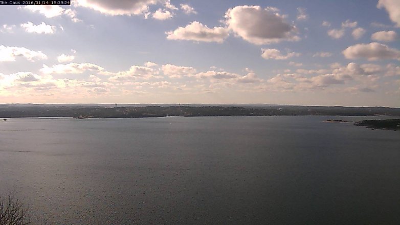 Lake Travis webcam, January 14, 2016 2:45 PM CT