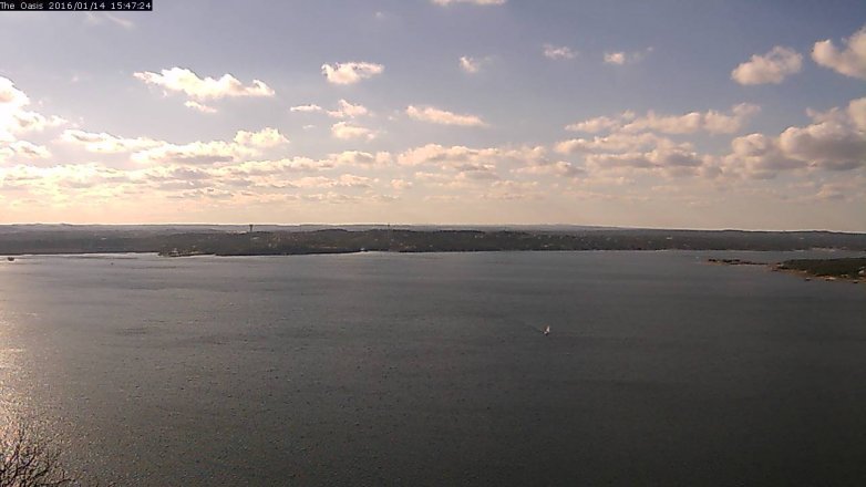 Lake Travis webcam, January 14, 2016 2:55 PM CT
