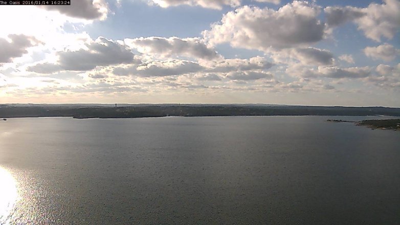Lake Travis webcam, January 14, 2016 3:30 PM CT