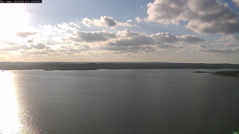 Lake Travis webcam, January 14, 2016 3:50 PM CT