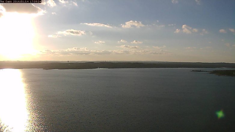 Lake Travis webcam, January 14, 2016 4:15 PM CT