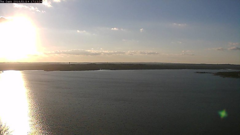 Lake Travis webcam, January 14, 2016 4:20 PM CT