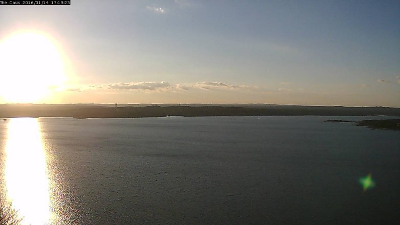 Lake Travis webcam, January 14, 2016 4:25 PM CT