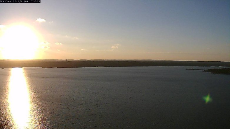 Lake Travis webcam, January 14, 2016 4:35 PM CT