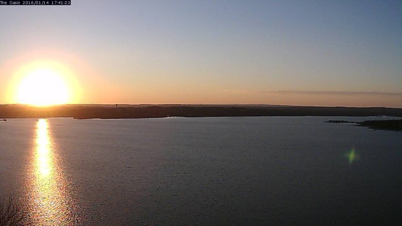 Lake Travis webcam, January 14, 2016 4:50 PM CT