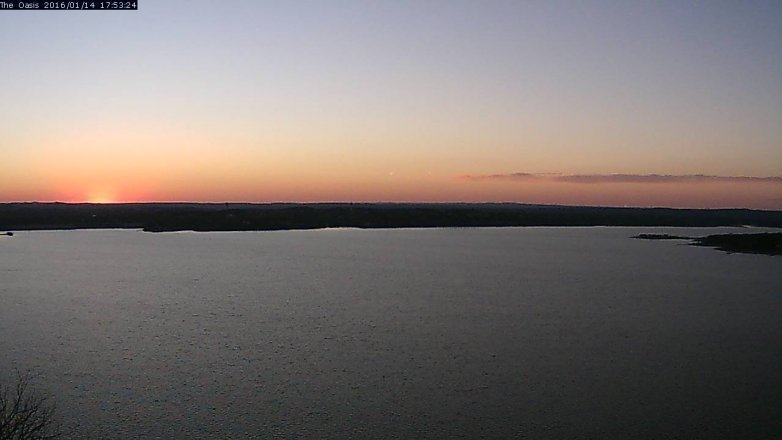 Lake Travis webcam, January 14, 2016 5:00 PM CT