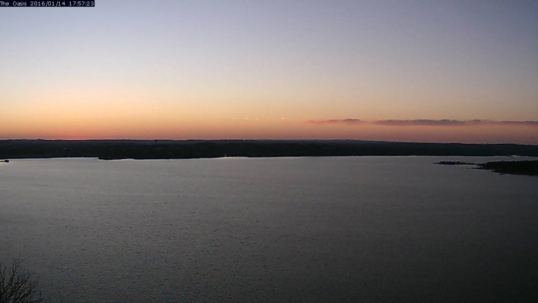 Lake Travis webcam, January 14, 2016 5:05 PM CT