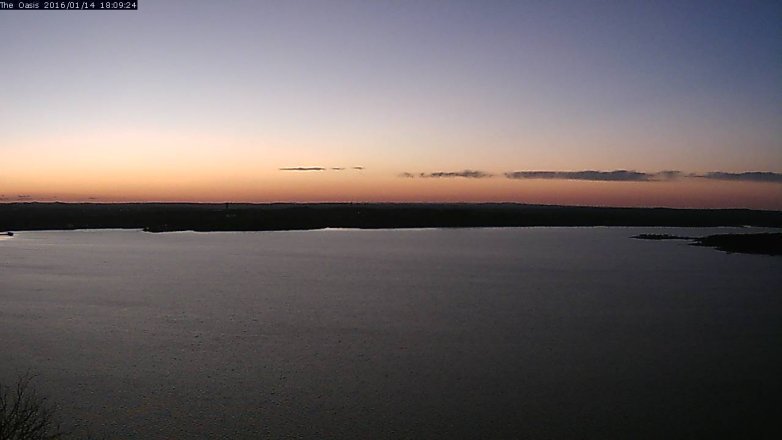 Lake Travis webcam, January 14, 2016 5:15 PM CT