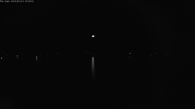 Lake Travis webcam, January 14, 2016 9:40 PM CT