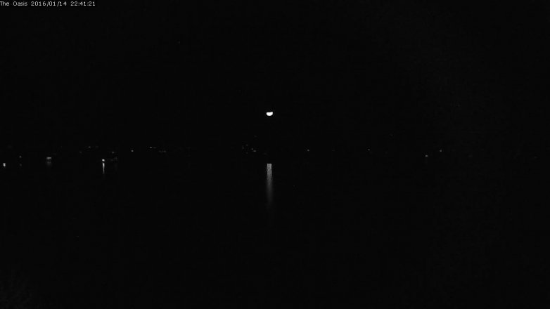 Lake Travis webcam, January 14, 2016 9:45 PM CT