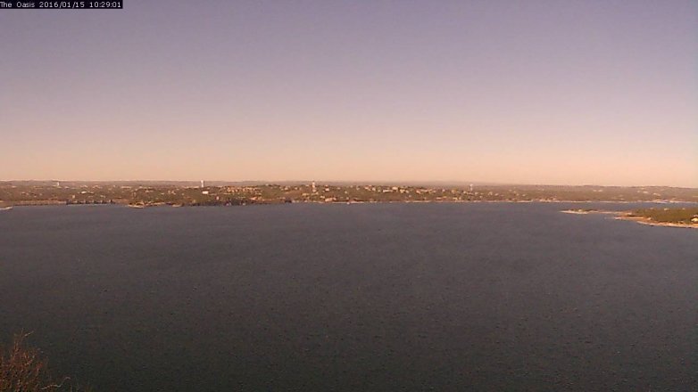 Lake Travis webcam, January 15, 2016 9:35 AM CT
