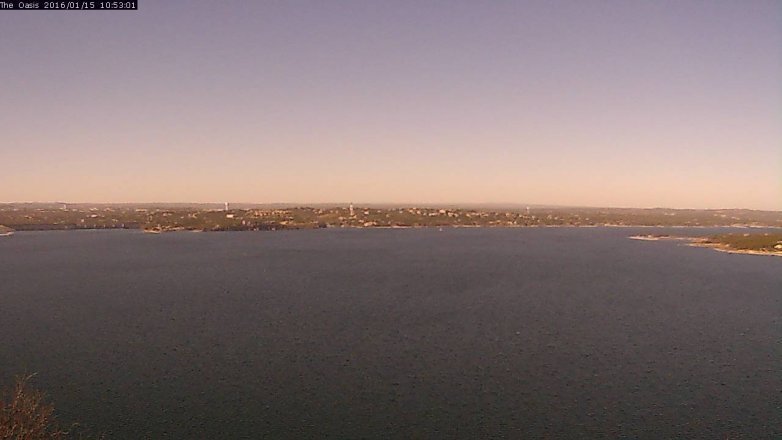 Lake Travis webcam, January 15, 2016 10:00 AM CT