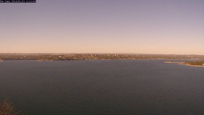 Lake Travis webcam, January 15, 2016 10:15 AM CT