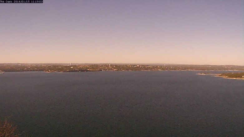 Lake Travis webcam, January 15, 2016 10:25 AM CT