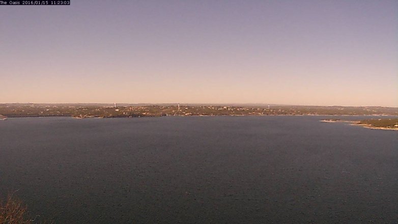 Lake Travis webcam, January 15, 2016 10:30 AM CT