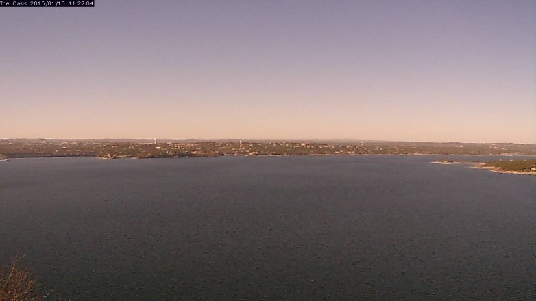 Lake Travis webcam, January 15, 2016 10:35 AM CT