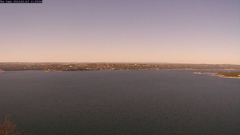 Lake Travis webcam, January 15, 2016 10:40 AM CT