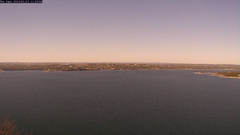 Lake Travis webcam, January 15, 2016 10:45 AM CT