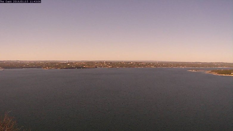 Lake Travis webcam, January 15, 2016 10:50 AM CT