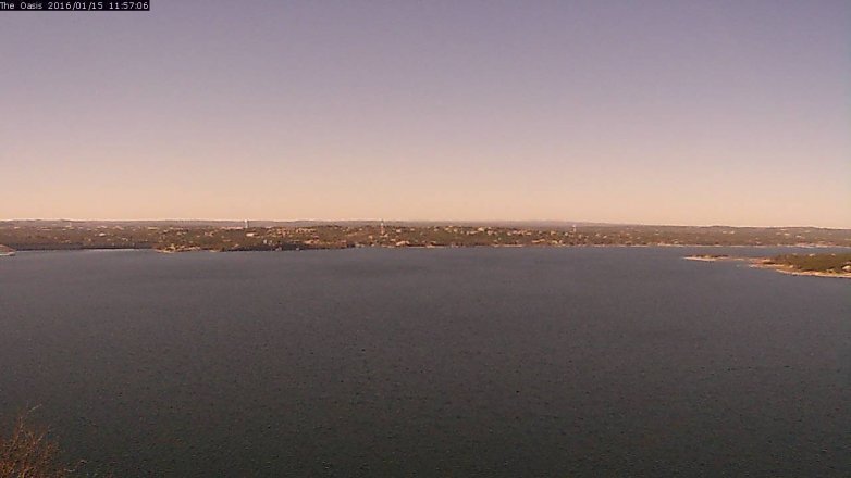 Lake Travis webcam, January 15, 2016 11:05 AM CT