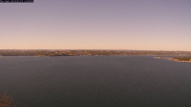 Lake Travis webcam, January 15, 2016 11:10 AM CT