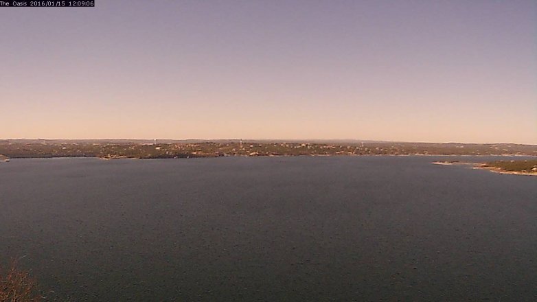 Lake Travis webcam, January 15, 2016 11:15 AM CT