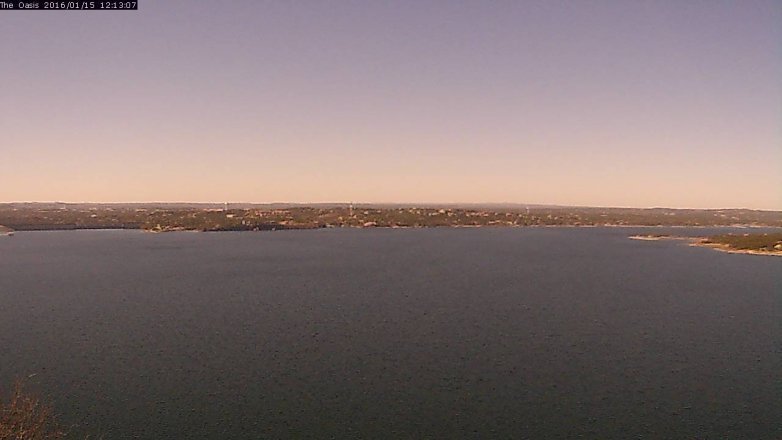 Lake Travis webcam, January 15, 2016 11:20 AM CT