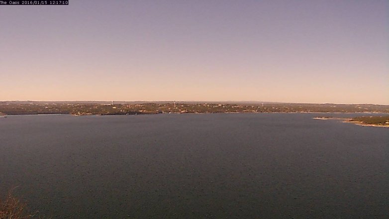 Lake Travis webcam, January 15, 2016 11:25 AM CT