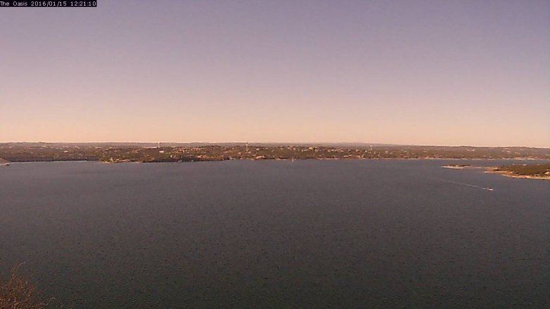 Lake Travis webcam, January 15, 2016 11:30 AM CT