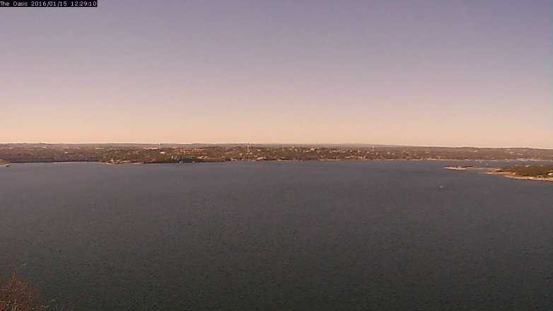 Lake Travis webcam, January 15, 2016 11:35 AM CT