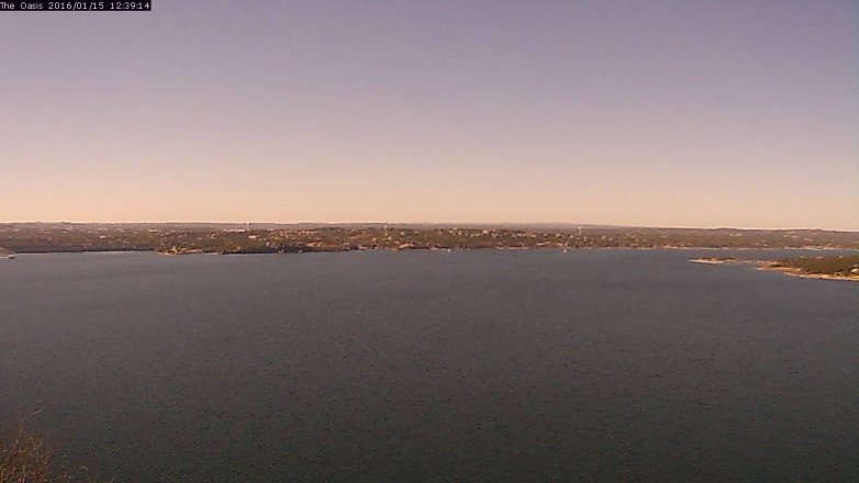 Lake Travis webcam, January 15, 2016 11:45 AM CT