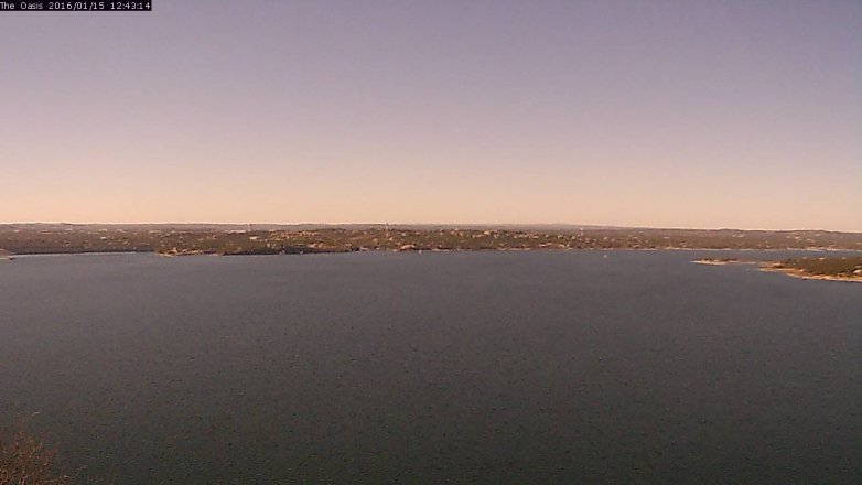 Lake Travis webcam, January 15, 2016 11:50 AM CT