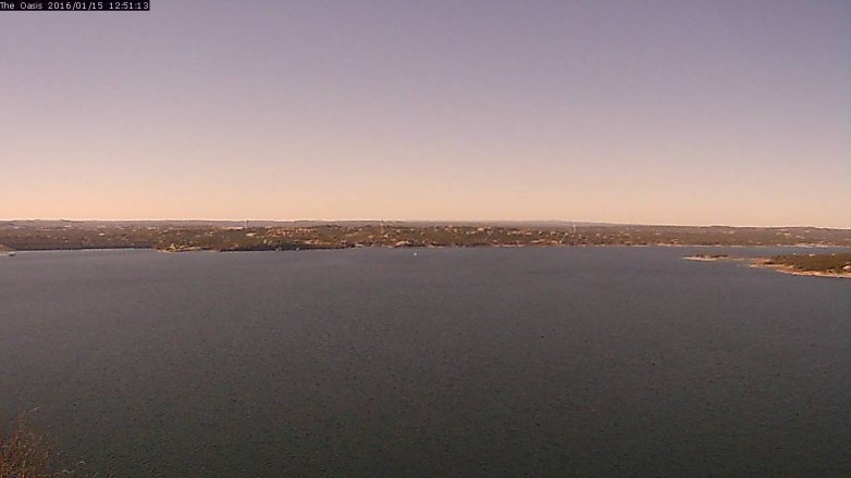 Lake Travis webcam, January 15, 2016 12:00 PM CT