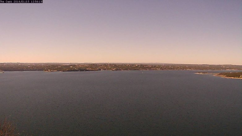 Lake Travis webcam, January 15, 2016 12:05 PM CT