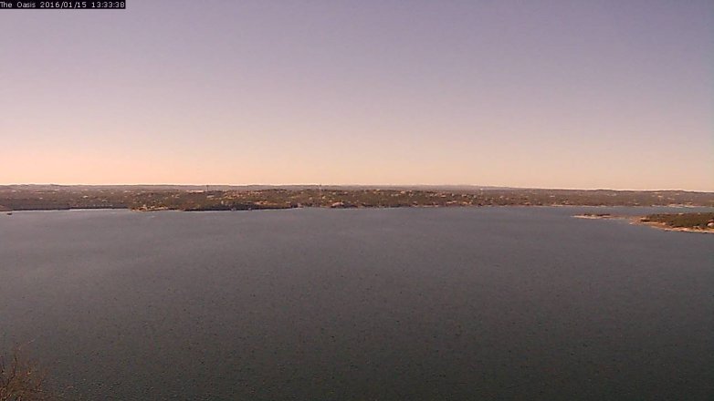 Lake Travis webcam, January 15, 2016 12:40 PM CT