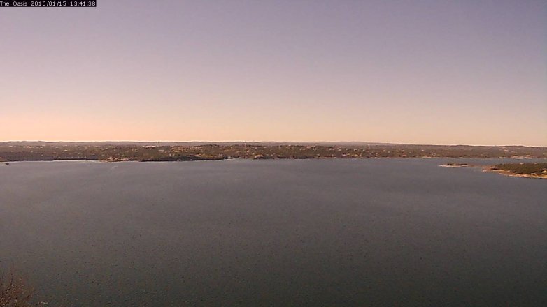 Lake Travis webcam, January 15, 2016 12:50 PM CT