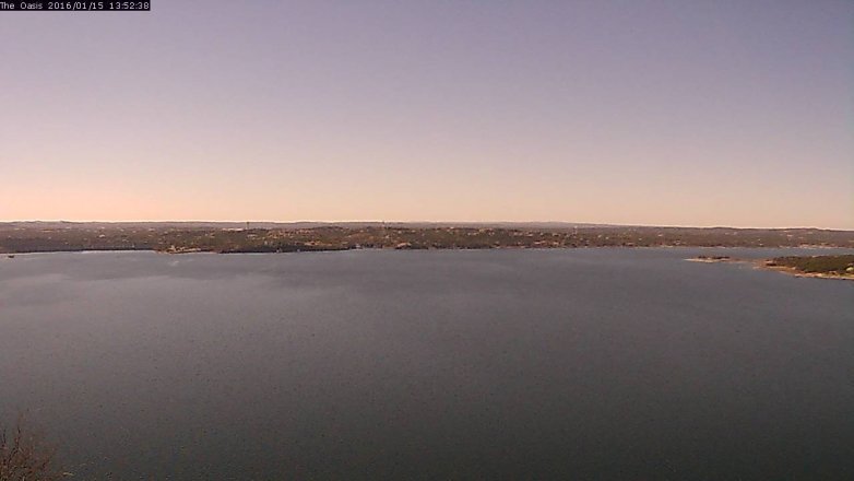 Lake Travis webcam, January 15, 2016 1:00 PM CT