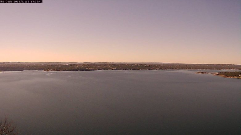 Lake Travis webcam, January 15, 2016 1:30 PM CT