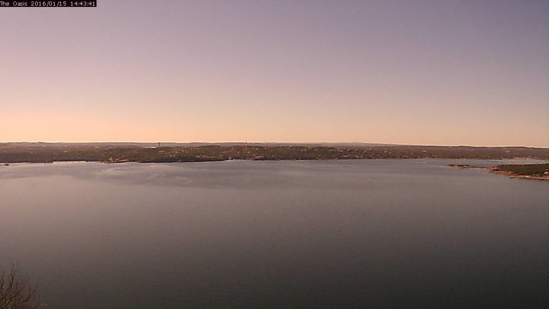 Lake Travis webcam, January 15, 2016 1:50 PM CT